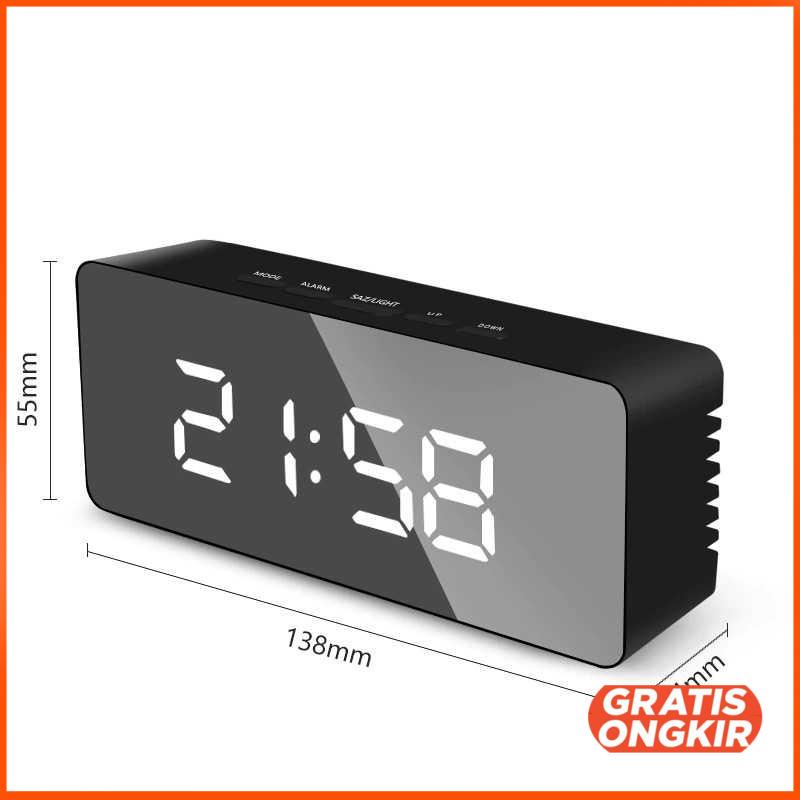 Jam Weker Mirror Alarm Digital Temperature - TS-S69