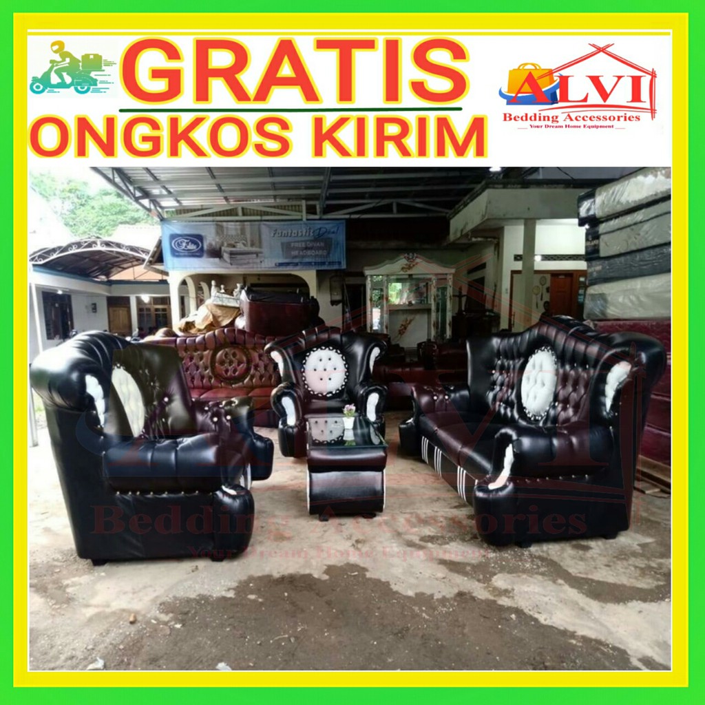 Sofa 321 Minimalis Modern Exclusive + Meja Sofa Tamu Kursi Ruang Tengah Bangku Ruang Tamu Big Wing