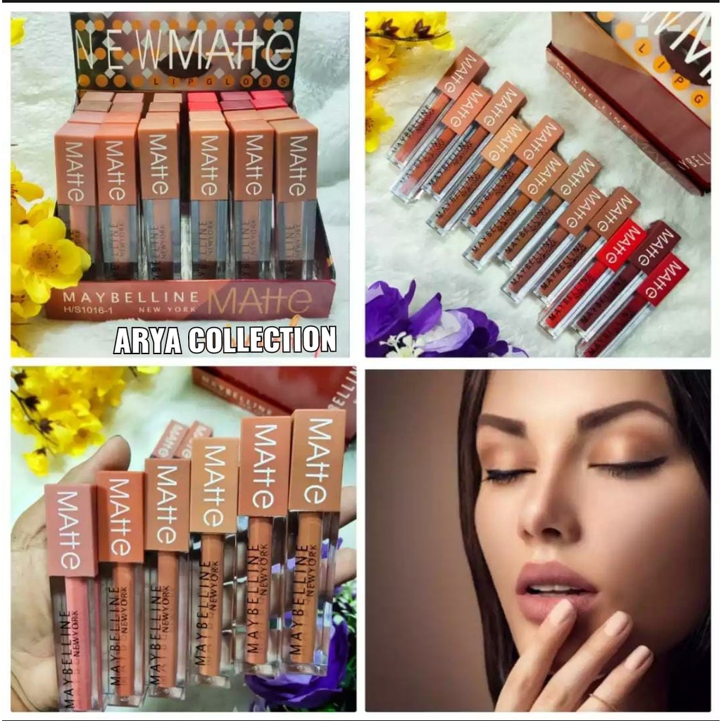 [PERLUSIN 12PCS] Lipstik Terlaris Murah / Lipcream Maybelline SuperStay New Matte Warna Random