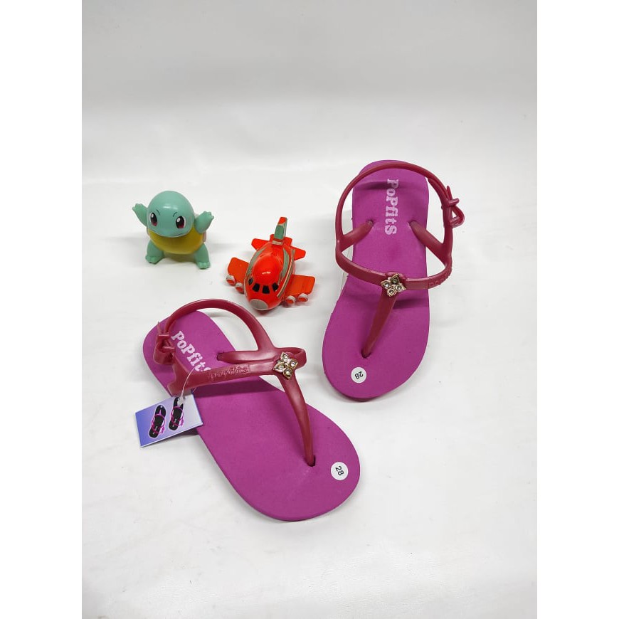 Sandal Anak Perempuan KOREA Jepit BOLONI PATTAYA Sendal Anak slingback Sandal Spon Tali Belakang Sandal Sandal Jepit Korean Style -863