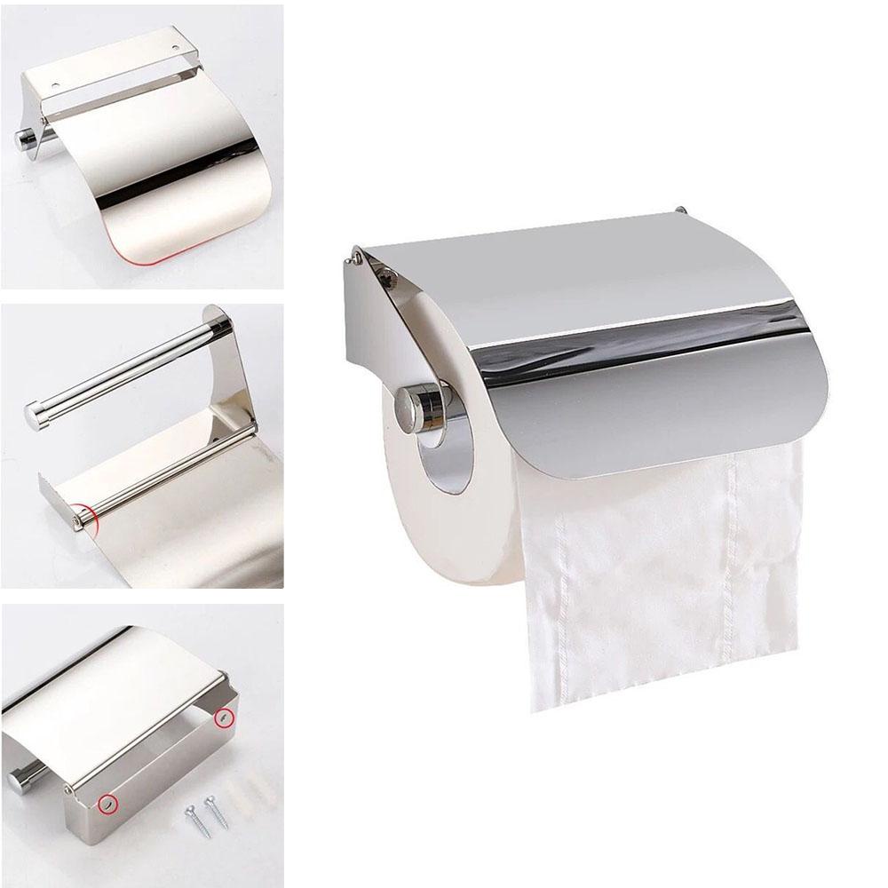 Populer Toilet Paper Holder Hotel Kotak Stainless Steel Berdiri