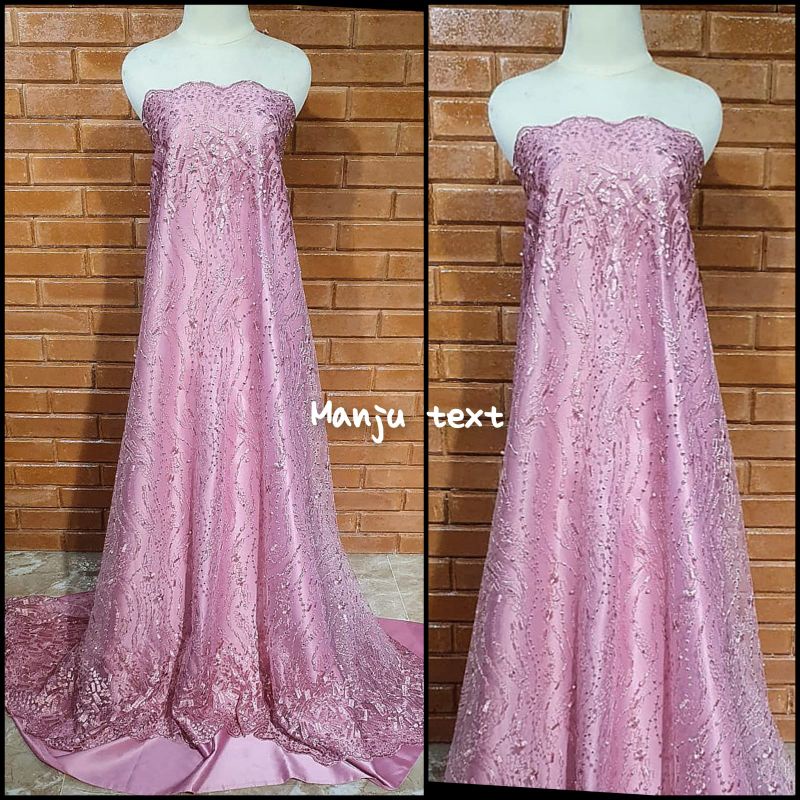 Kain tile Tulle brokat brukat mutiara /cocok untuk dress,gaun,seragaman,atasan kebaya,dll /TERBARU