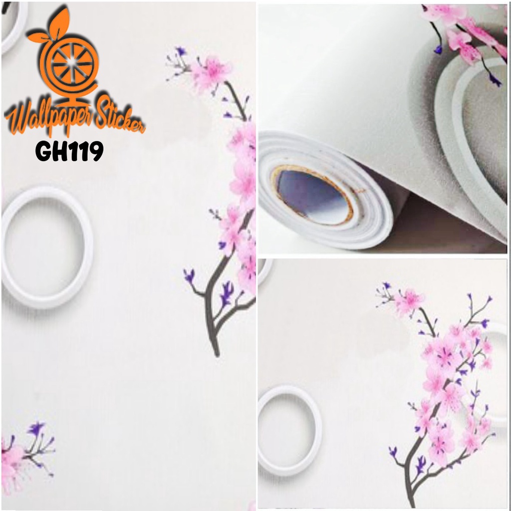 Wallpaper dinding 3d kamar tidur / Wallpaper dinding kamar tidur anak wallstiker Motif Ulir Batik Polkadot Mix Ukuran 45Cmx 5 Meter-GH119-5M