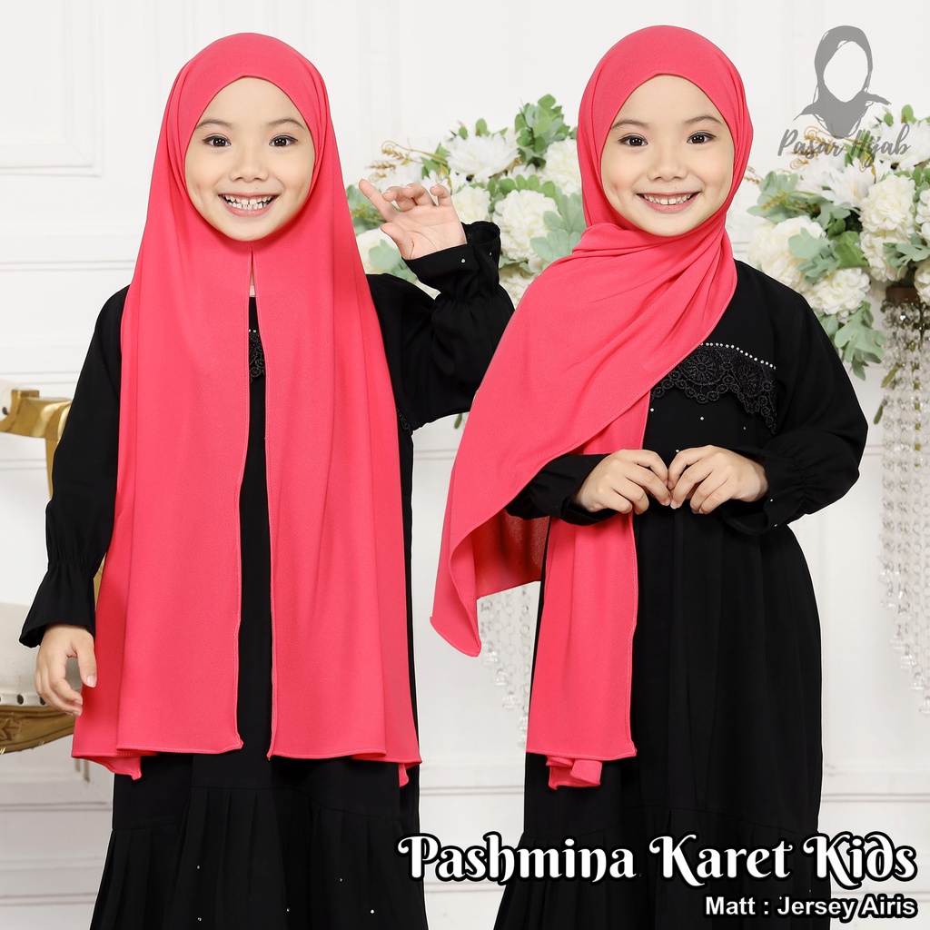 Kerudung Pashmina Instan Karet Kids Hijab Instan Anak Jersey Airis Terbaru Pasar Hija'b