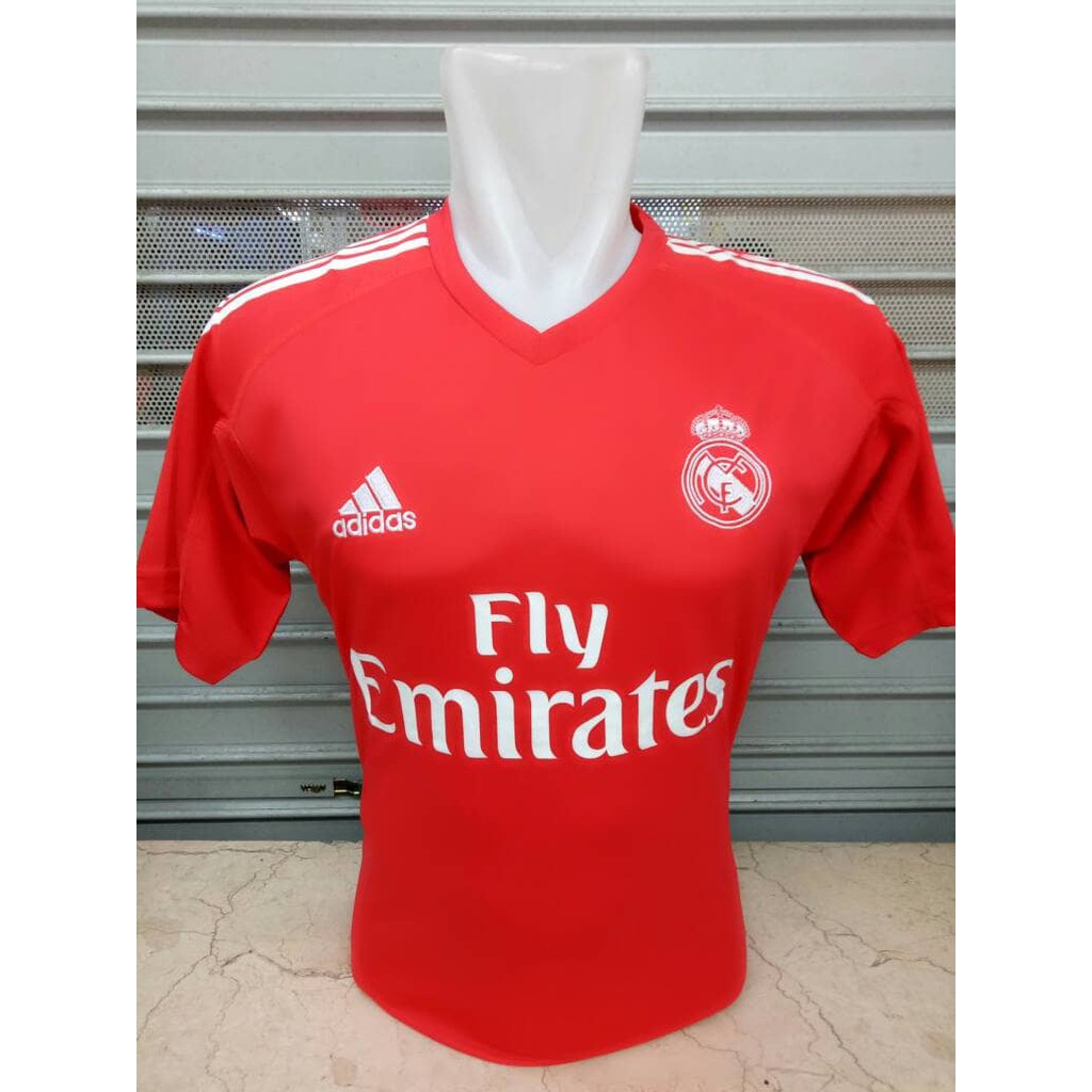 JERSEY REAL MADRID GK KIPER MERAH 2017/2018 GRADE ORI