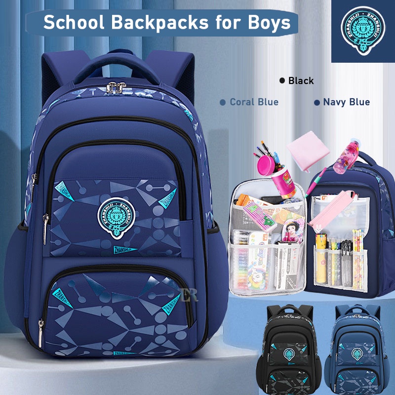 LNR Shop S-005 Tas Sekolah Import Anak Laki Laki TK - SD Kelas 1 2 3 4 5 6 Ransel School Bag Anak Tahan Air Bahan Polyester Ringan Lembut Nyaman Sekolah Dasar Taman Kanak Cowok Boy Playgroup Pre-K K1 K2 Kindergarten Tas Punggung