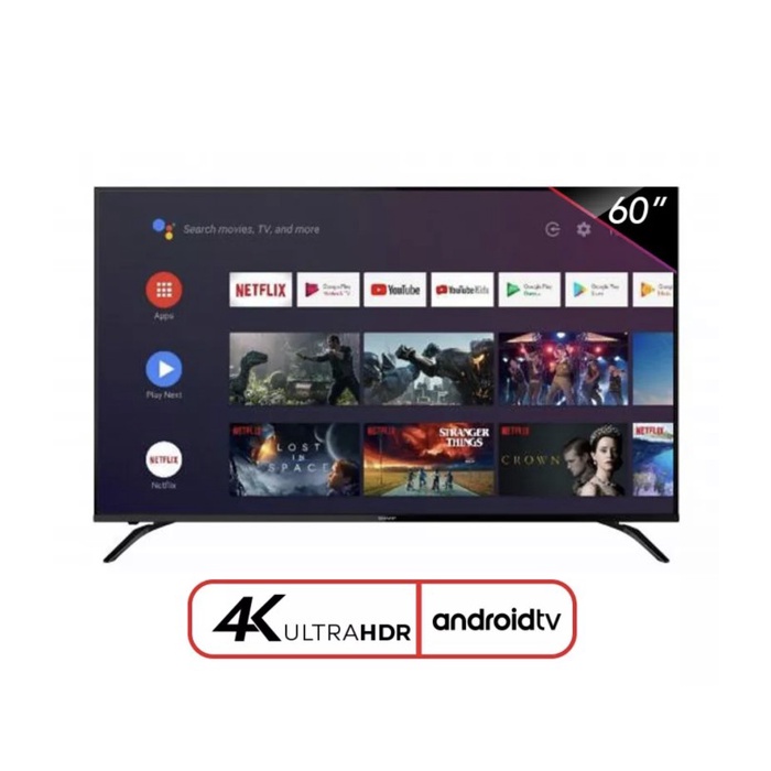 SHARP LED 4K Ultra-HDR Android TV 60 Inch - 4T-C60CK1X