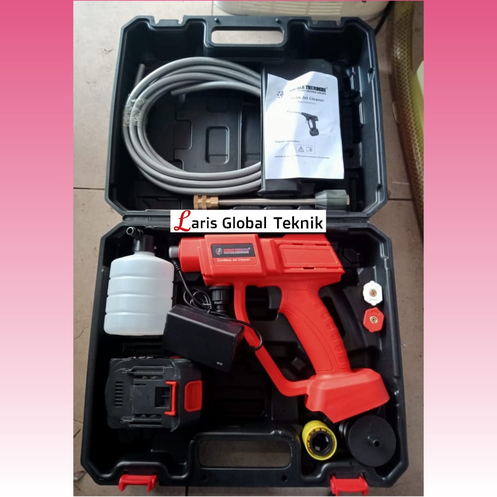 Mesin Jet Cleaner Cordless Baterai Double Thunder cuci mobil motor ac