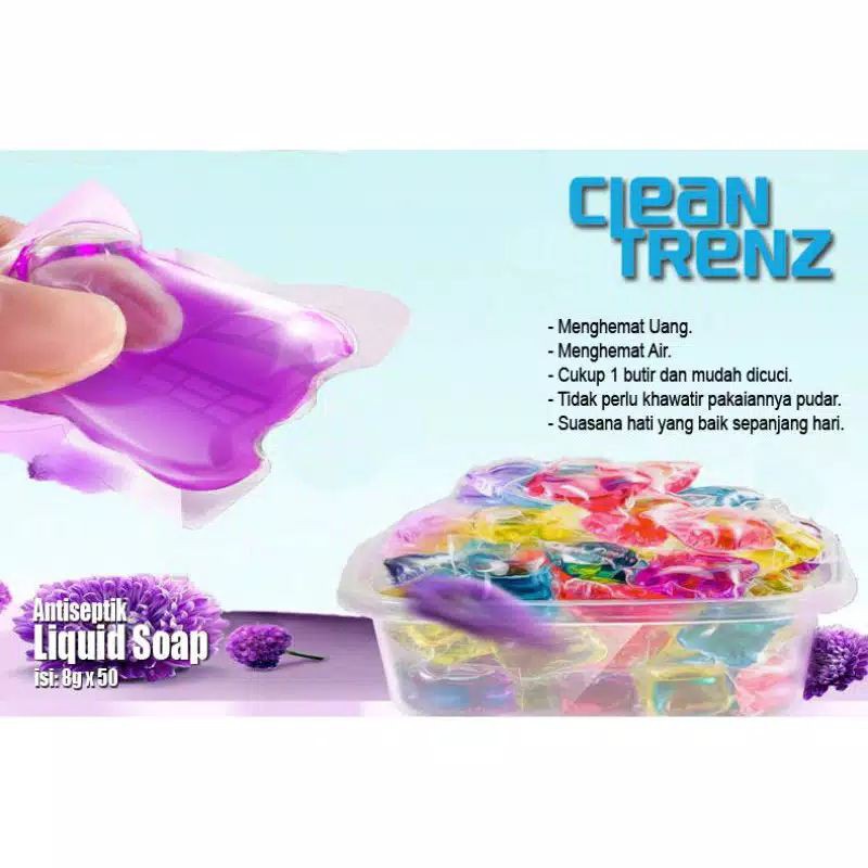 

Deterjen Laundry Gel Ball Bead Wangi Lavender Lemon Bunga Mawar Buah