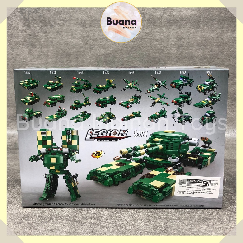 BRICKS GREAT FRIEND LEGION MINI WAR TANK MAINAN EDUKASI ANAK BRICK MOBIL PERANG BLOCK 290