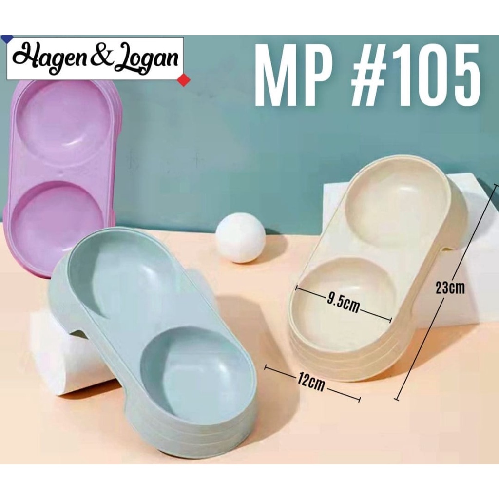 Tempat Piring Makan Anjing Kucing Pet Cat Dog Bowl Double Wadah Pakan