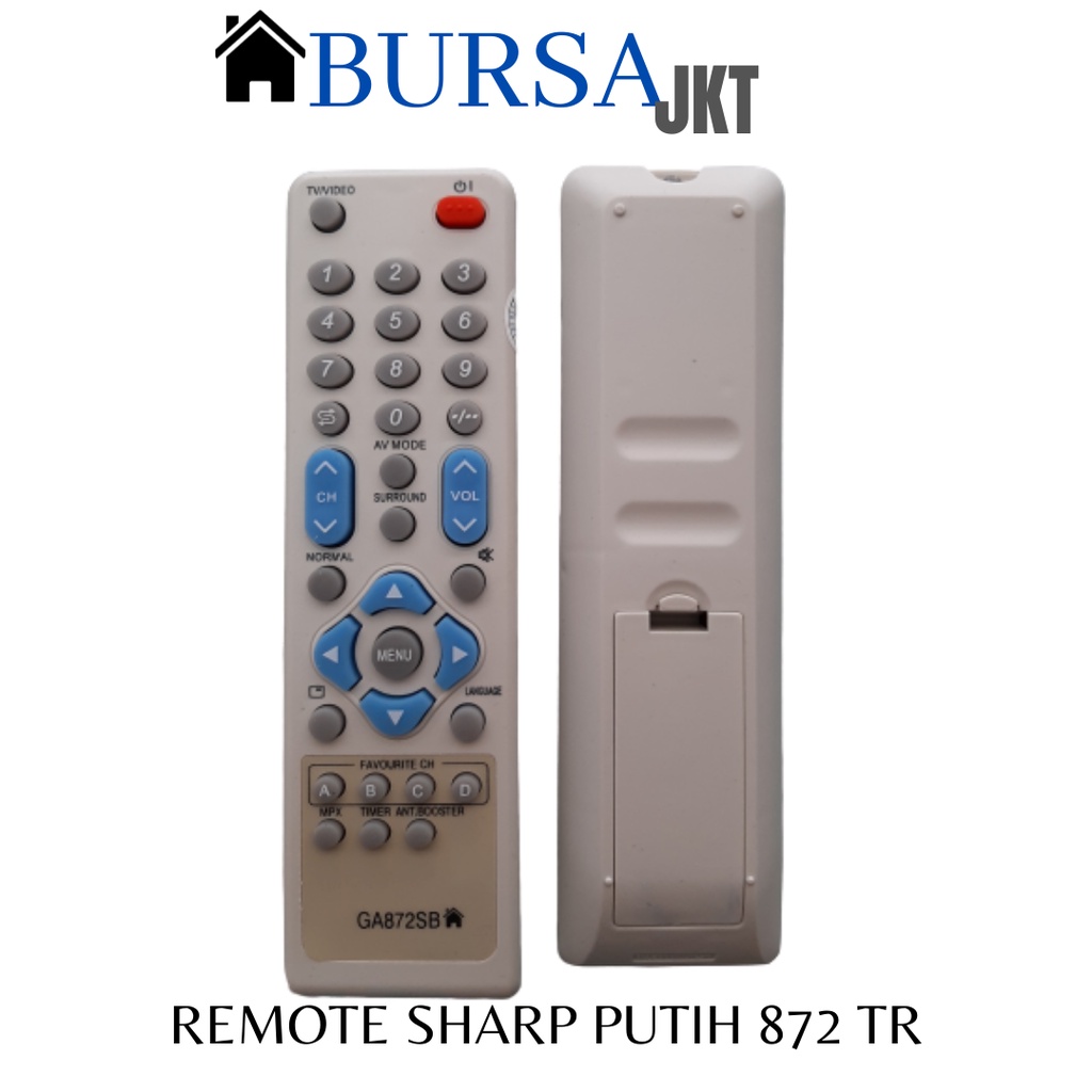 REMOTE TV SHARP TABUNG LCD GA872SB PUTIH