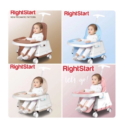 Right Start Lets Go Handle 4 in 1 High Chair 2379 Kursi Makan Bayi