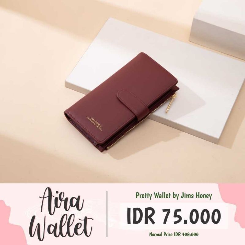 PROMO JH AIRA WALLET DOMPET WANITA MURAH CANTIK SIMPLE MINIMALIS RESLETING KADO CEWEK UNIK SPECIAL