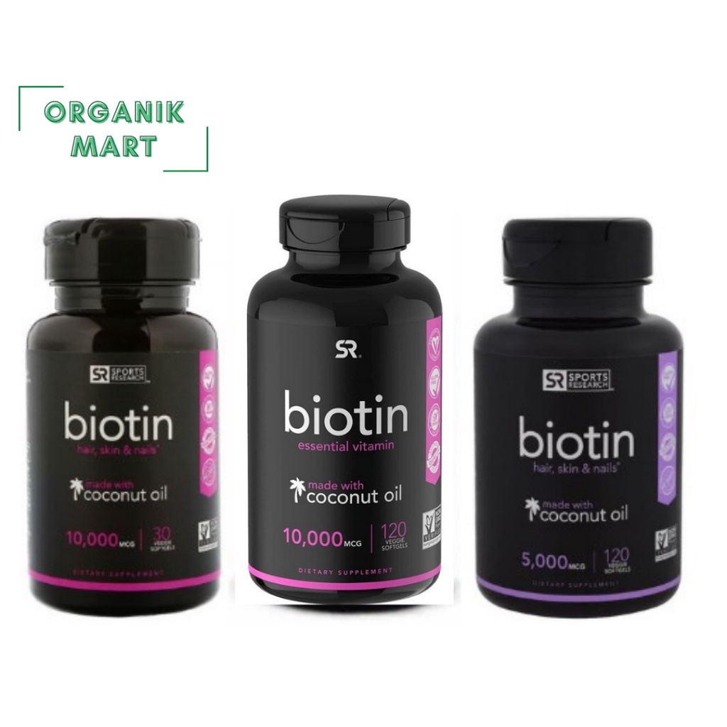 Sports Research Biotin 5000 mcg 120 Caps ; Biotin 10000 MCG 120 Caps ; Biotin 10000 MCG 30 Caps