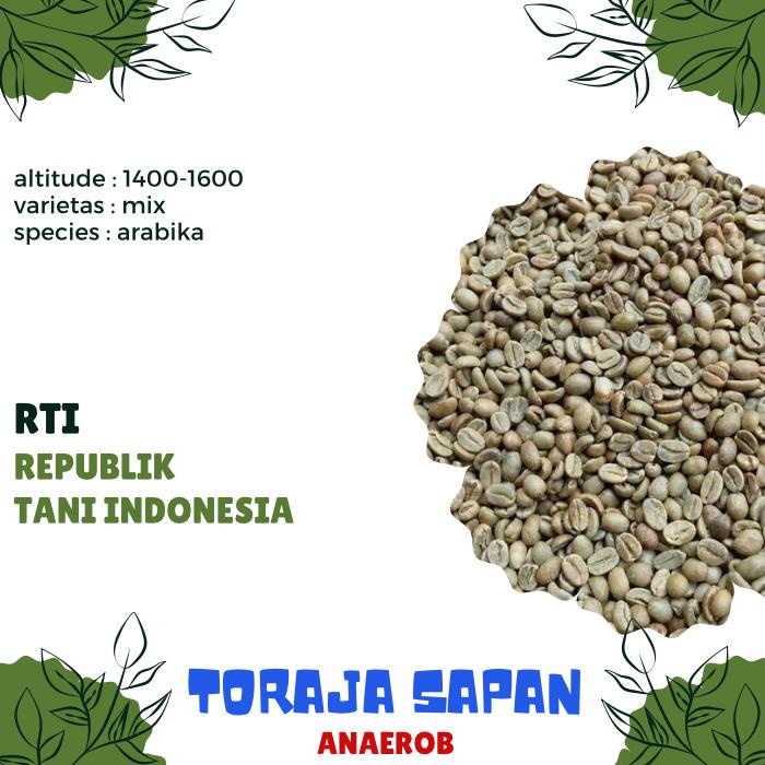 

Biji kopi mentah ARABIKA TORAJA SAPAN ANAEROB proses - GREEN BEAN