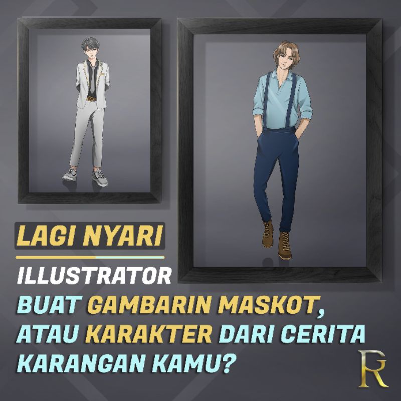 Custom Logo Online Shop / Bikin Mascot / Original Character / Karakter Fiksi