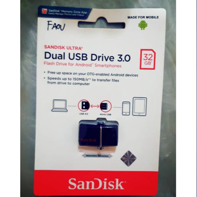 Sandisk Ultra Dual USB Drive 3.0 32GB