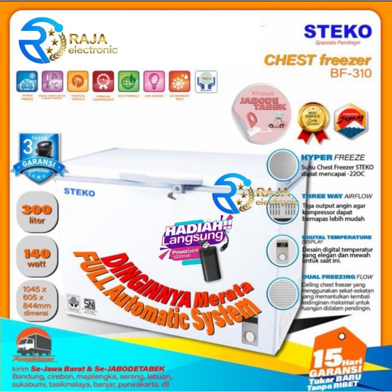 Chest Freezer STEKO BF-310 , freezer box daging ice cream