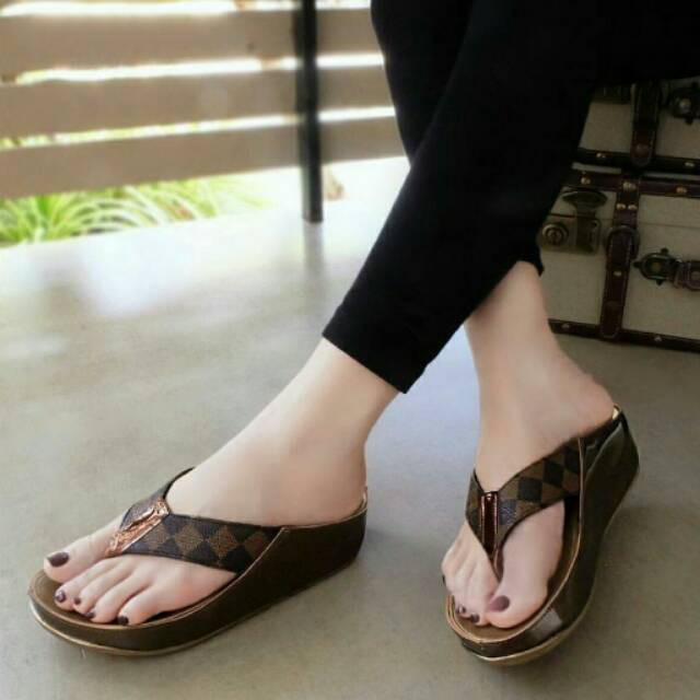 Sepatu Wedges Wanita hitam kerja Kantor formal platform Trendy Jh102 wedges