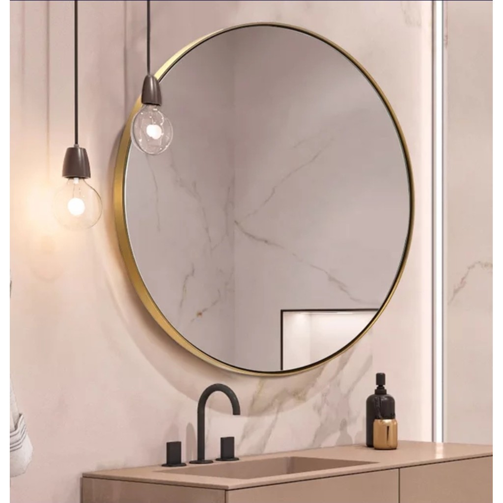 ROUND MIRROR / Cermin bulat Gold