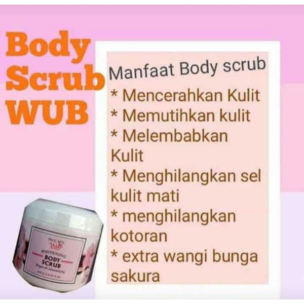 WUB WHITENING BODY CREAM/SCRUB 200g [ BESAR ]