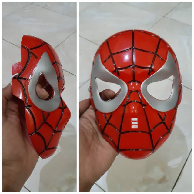 Mainan Topeng Spiderman Merah Edukatif - Cosplay Mask Anak Edukasi