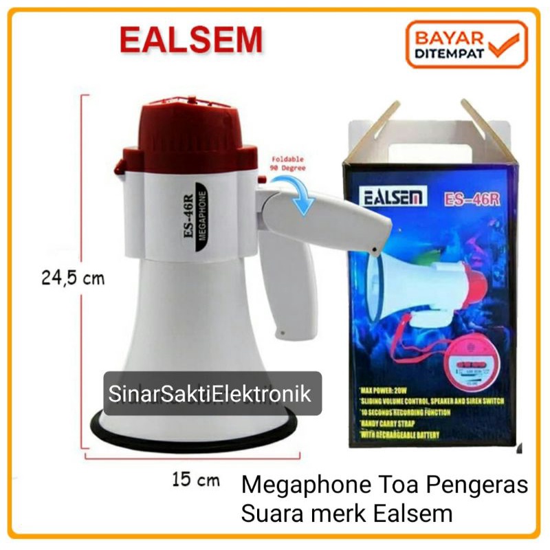 Megaphone toa pengeras suara ealsem mini kecil