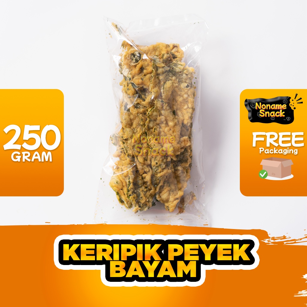 NoName Snack - Keripik Peyek Bayam Cemilan Grosir 250Gr