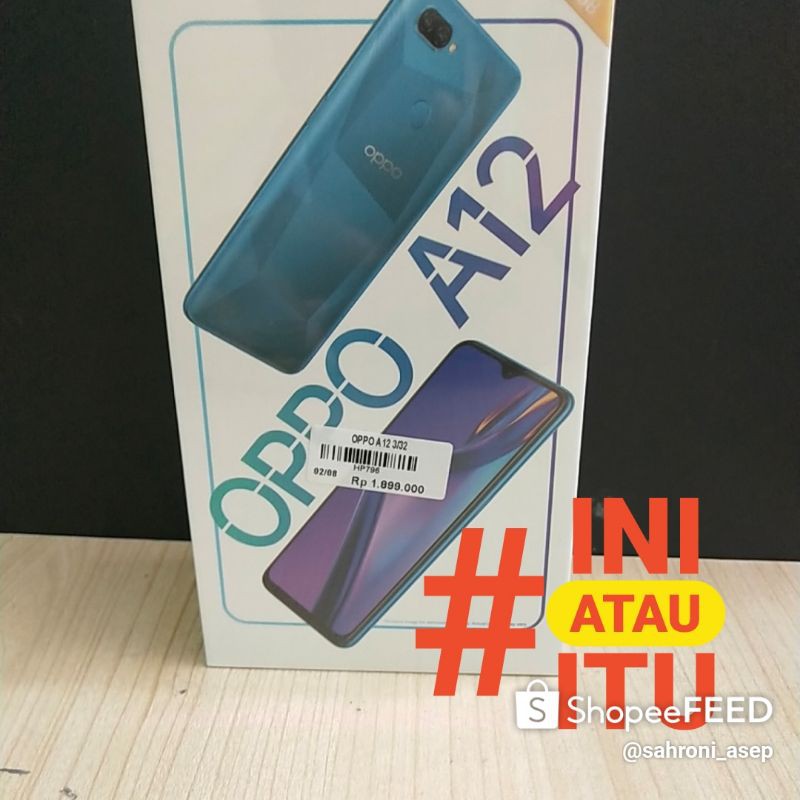 Oppo A12 ram  3/32