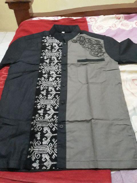 Promo!!! Bswart Batik Hrb026 Kenongo Hem Pendek Padi Kemeja Batik Pekalongan M L Xl Garansi Termurah