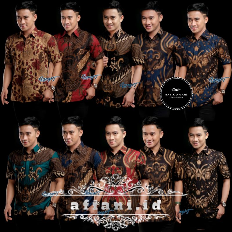 Hem Batik Pria Lengan Pendek Padi Pekalongan M L XL XXL Batik Pria Jumbo, Batik Pria Terbaru