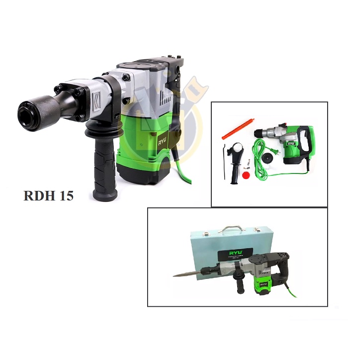 RYU RDH 15 Mesin Bor Bobok Beton Demolition Hammer RDH15 Jack Hammer demolition Concrete breaker