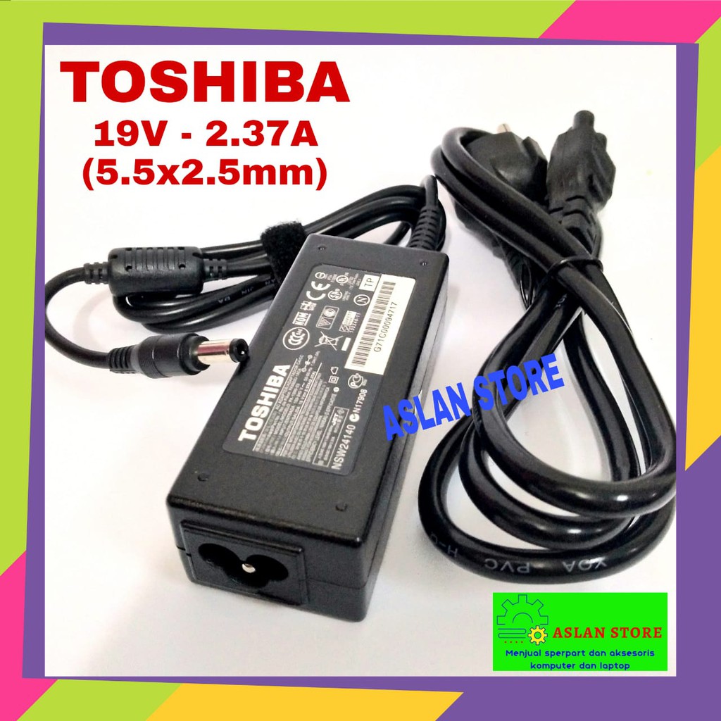 Adaptor Toshiba 19V-2.37A PA3822E-1AC3 C55 A50 T215 P845T Original