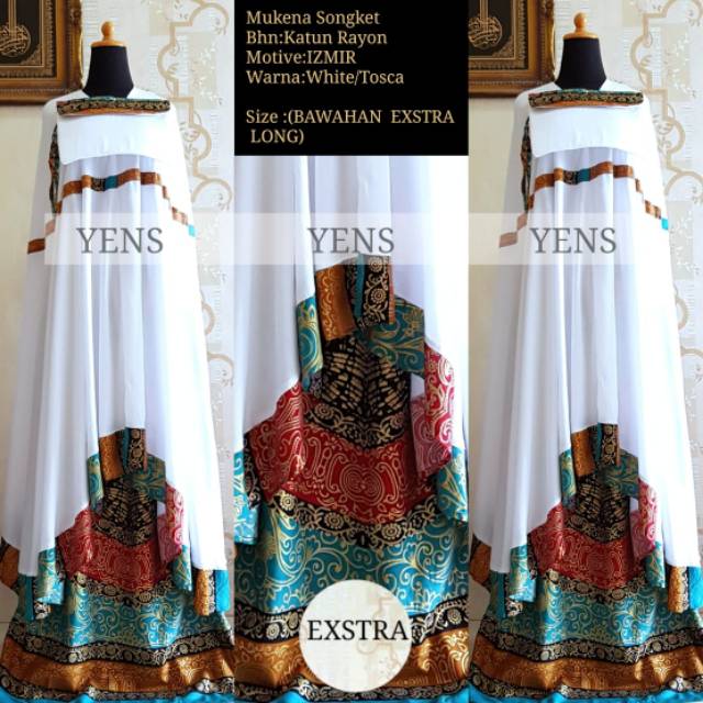 Mukena Bali Songket Izmir Extra Long