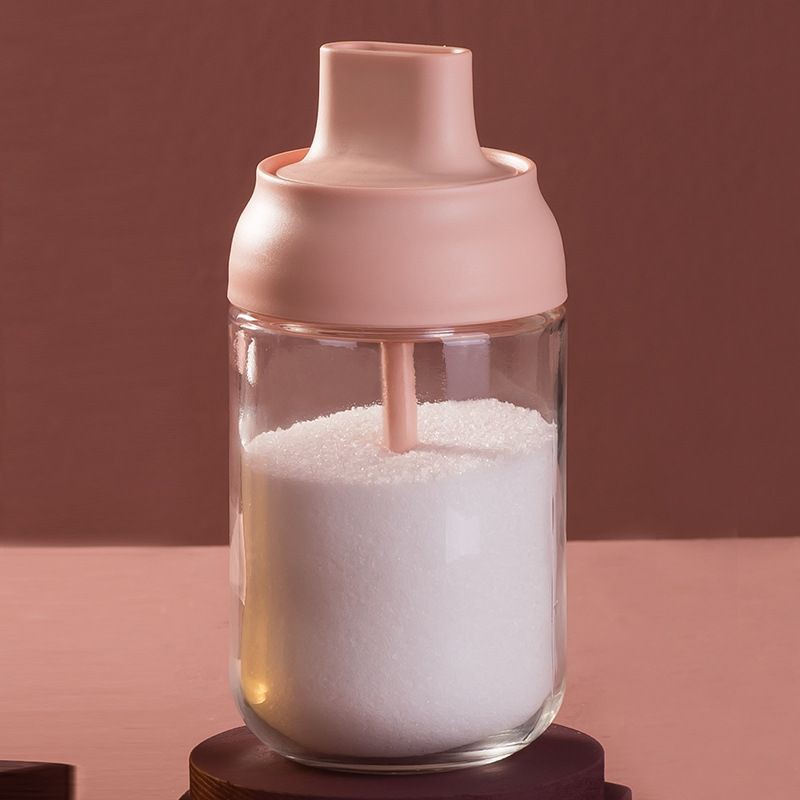 Botol Gelas Tempat Minyak Bumbu Garam - Termasuk Sendok
