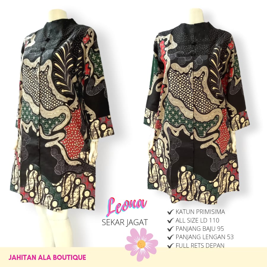 Tunik Lesty sekar jagat batik solo cocok utk ke kantor dan acara resmi