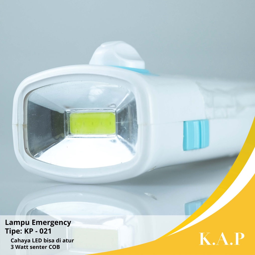 NEW MODEL LAMPU EMERGENCY SUPER TERANG + SENTER COB K.A.P KP-021