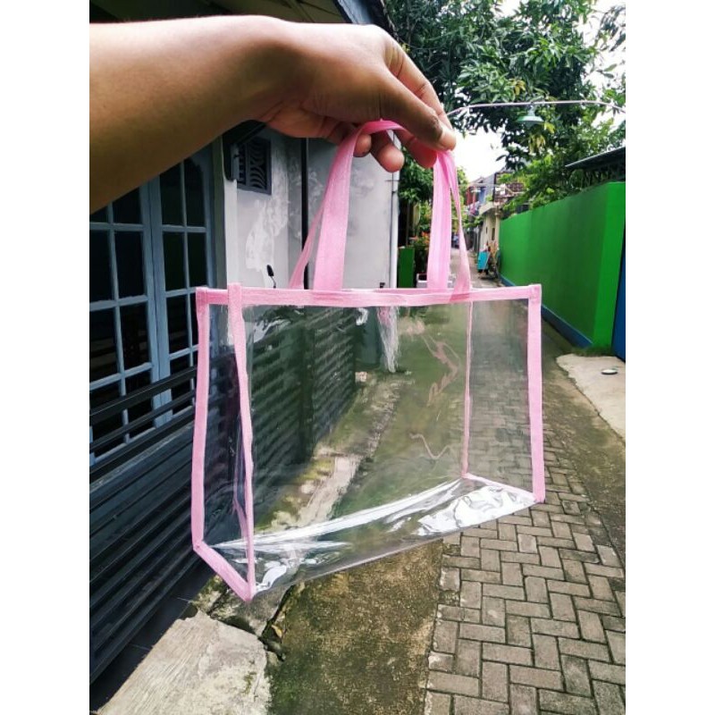 

25x15x15 Beli Satuan Boleh Banget! Tas Mika Polos Transparan! Tas Ultah Mika! Tas Hampers Murah!