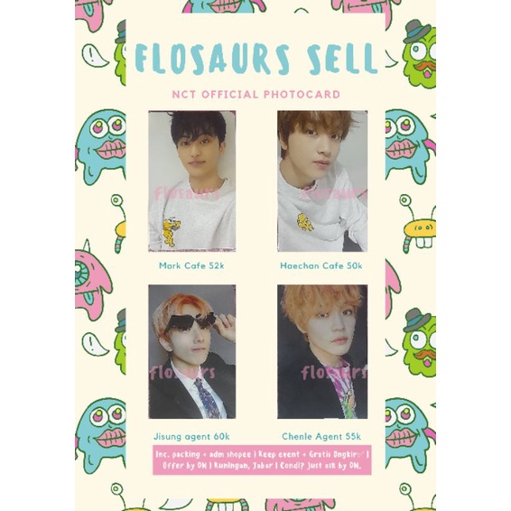 Photocard PC Official NCT DREAM | PC MARK CAFE JISUNG AGENT CHENLE AGENT READY INA