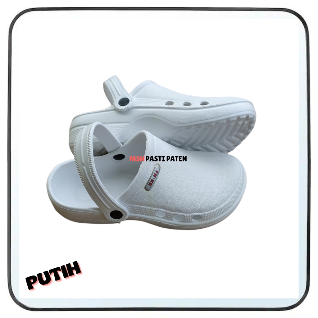 sandal nakes Sandal baim ori hema ukuran 36-44 putih Sandal paramedis Sandal perawat