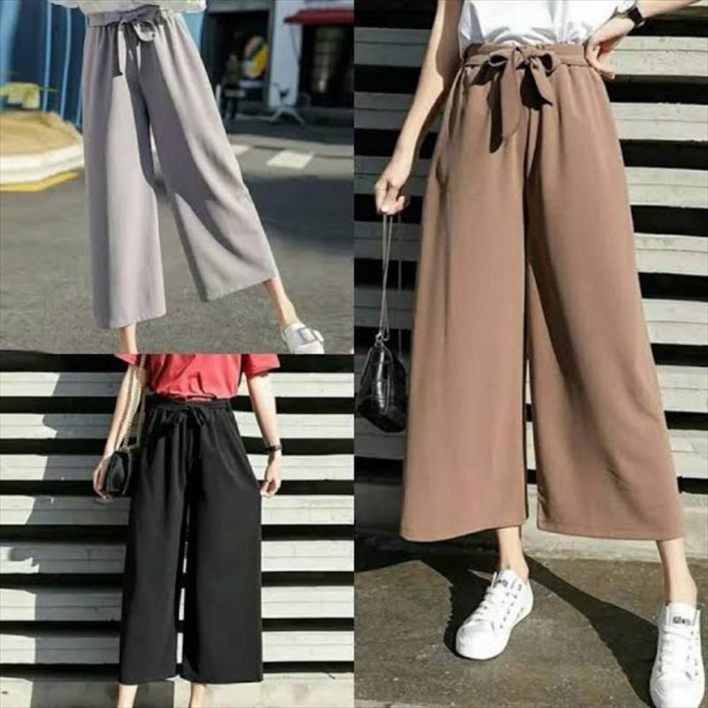 Celana Kulot Pants Wolfis - Kulot Panjang - Celana Tali Wolfis