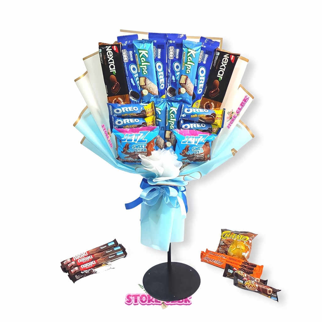 

Bouquet Snack Murah Meriah / Buket Snack / Hand Bouqeut Snack | Ukuran Large Tipe 2 | Hadiah Wisuda / Hadiah Anniversary / Hadiah Pernikahan / Hadiah Ulang Tahun dll