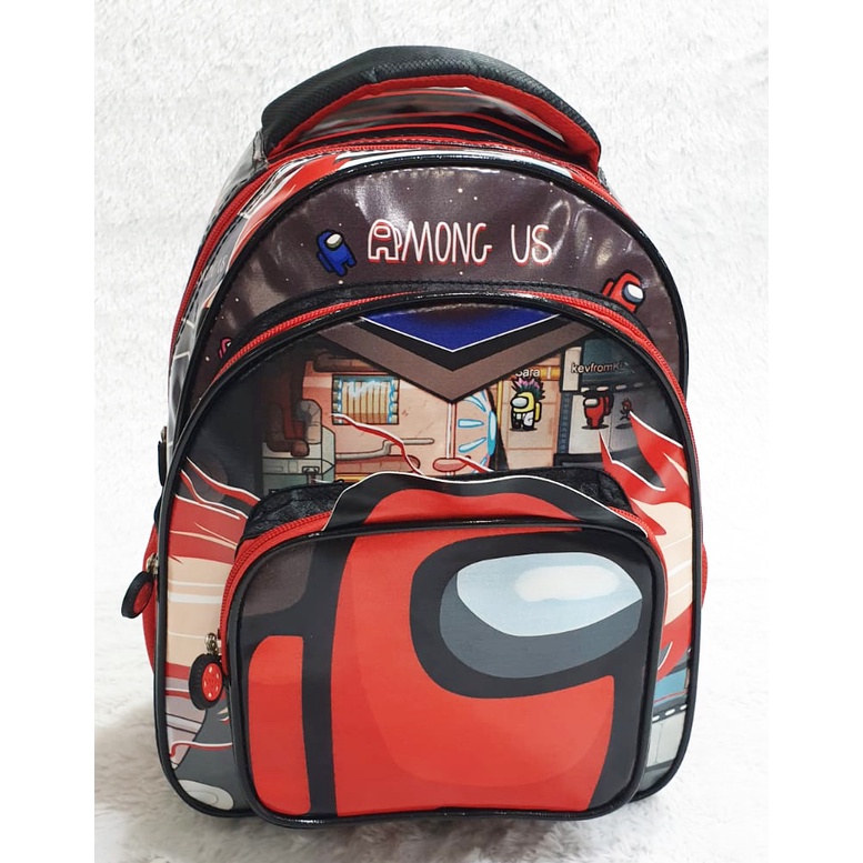 Tas Ransel Anak Sekolah Laki Laki TK / PG Gambar Kartun Anak COIN Bahan Kain Sponge Anti Air