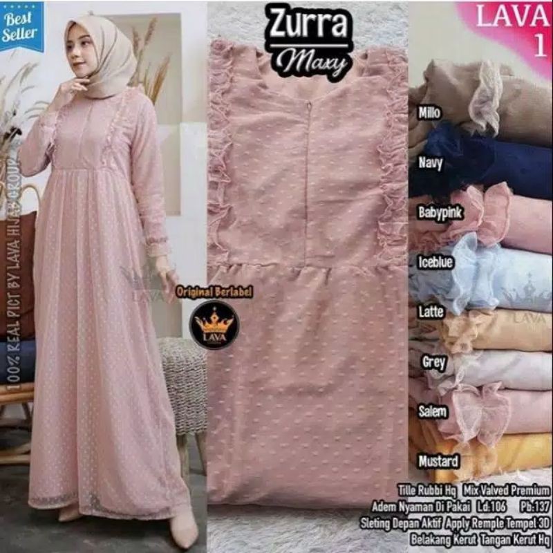 GAMIS KONDANGAN ZURA / OUFIT TUTU POLKADOT