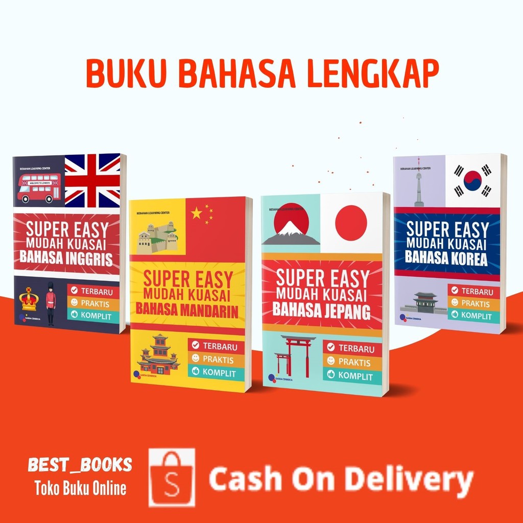 BUKU BAHASA / BAHASA INGGRIS - BAHASA KOREA - BAHASA JEPANG - BAHASA MANDARIN / BEST SELLER