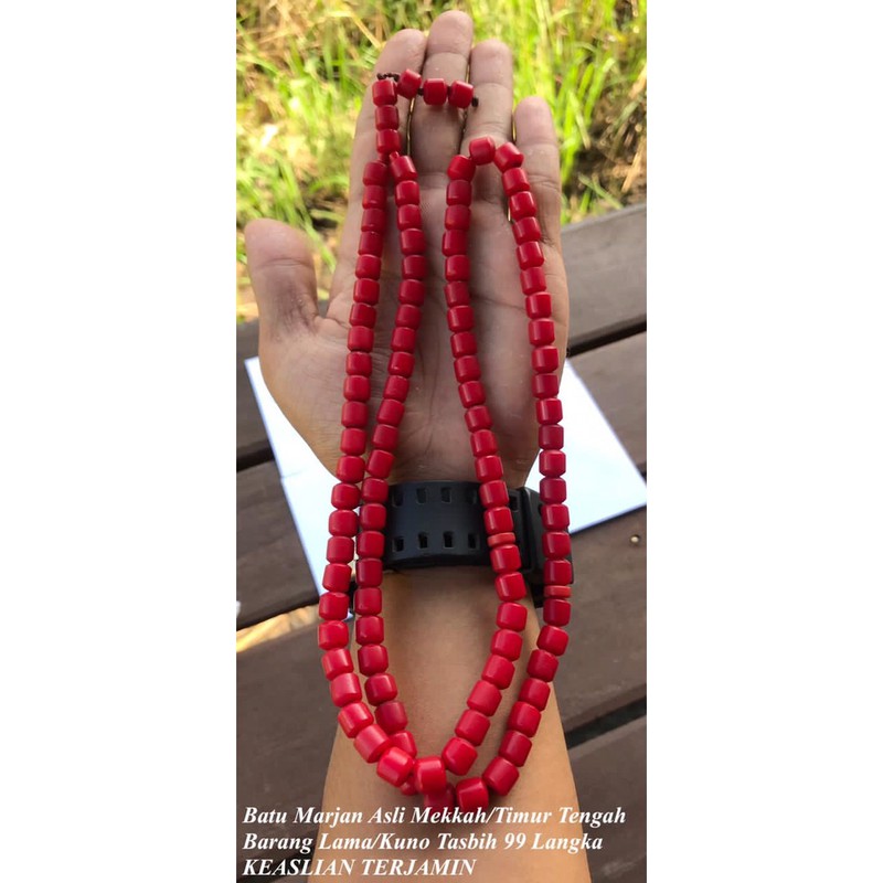 Tasbih Batu Marjan Mekkah Barang Kuno Asli dan Garansi Seumur Hidup XLII