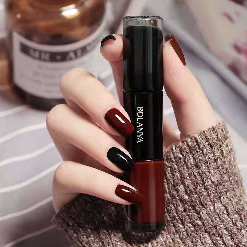 BOLANYA 2In1 Kutek Korea Non Peel Off Cat Kuku Tidak Bisa Dikupas Emmas Mart