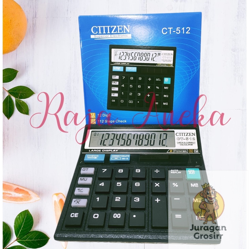 JG - Kalkulator Calculator CLTHZEN CT-512 12Digit Mirip Citizen 512 GITHZEN WARNA WARNI