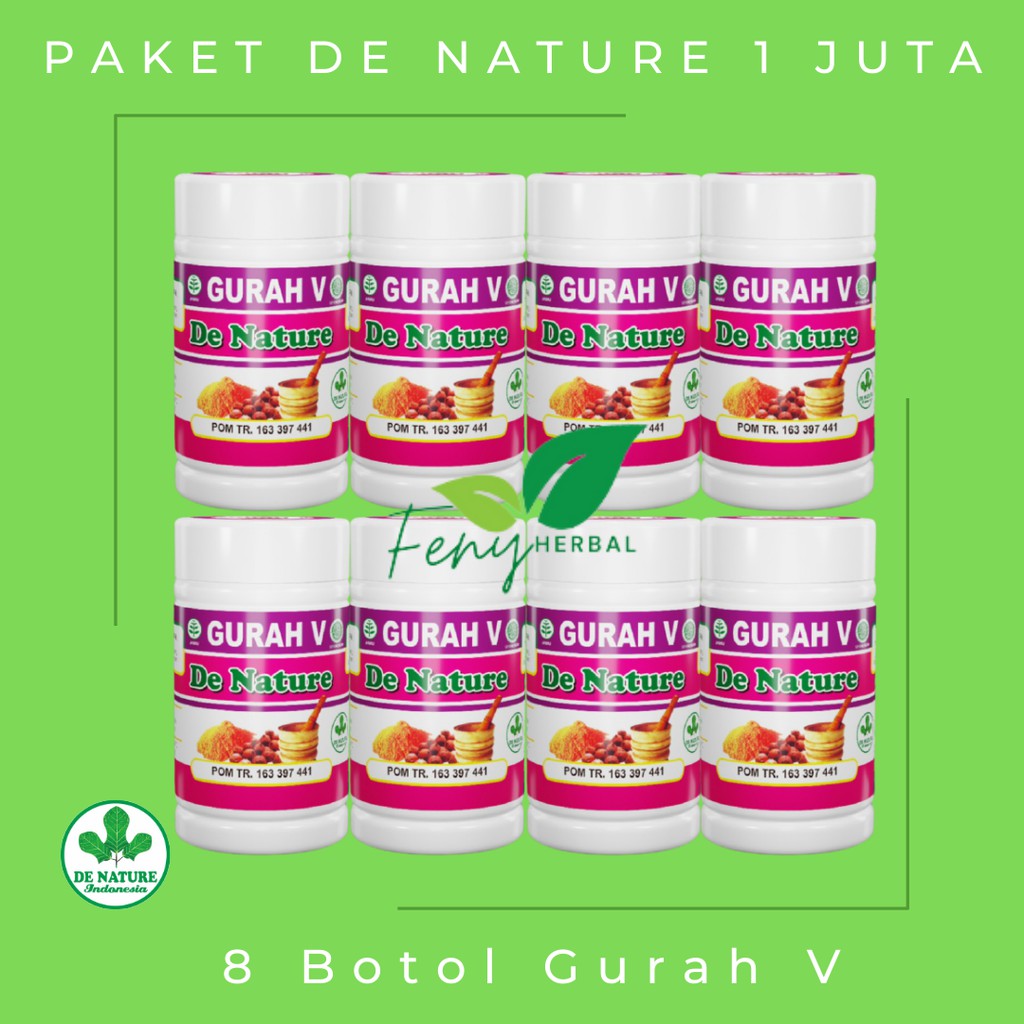 Paket Reseller | Paket Usaha Obat Herbal | Paket De Nature 1 Juta | 8 Botol Gurah miss V Original